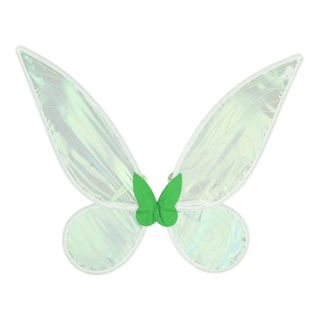 Alas de ángel brillantes con luz LED, alas de hada y mariposa, alas de princesa de hadas brillantes para niños, accesorios de espectáculo fotográfico de Cosplay, color verde