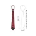 thumbnail image 2 of INSPIRE CHIC Men's Pre-Tied Neckties Texture Adjustable Zipper Ties for Business Formal Burgundy Stripe One Size, 2 of 4