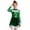 Green, variant on renvena Kids Girls Shiny Sequins Christmas Snowman Long Sleeve Mock Neck Tutu Dress Figure Skating Dancewear Size 6-16 Green 8