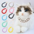 thumbnail image 2 of CHOK Collier pour Animal de Compagnie Ajustable Ultra Léger Résistant à la Décoloration Design Fermoir Mousqueton Facile à Enfiler s'Habiller Résine Bijoux Chat Colorés, 2 of 8