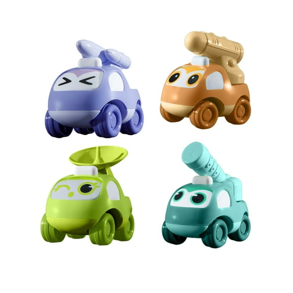 FEOLGEHLY 4 Pcs Pull Back Car for Toddlers 12-18 Months, Baby Car Toys for Toddlers 1-3, Christmas Stocking Stuffers for Kids, Holiday Christmas Birthday Gifts Party Favors, Goodie Bag Stuffers