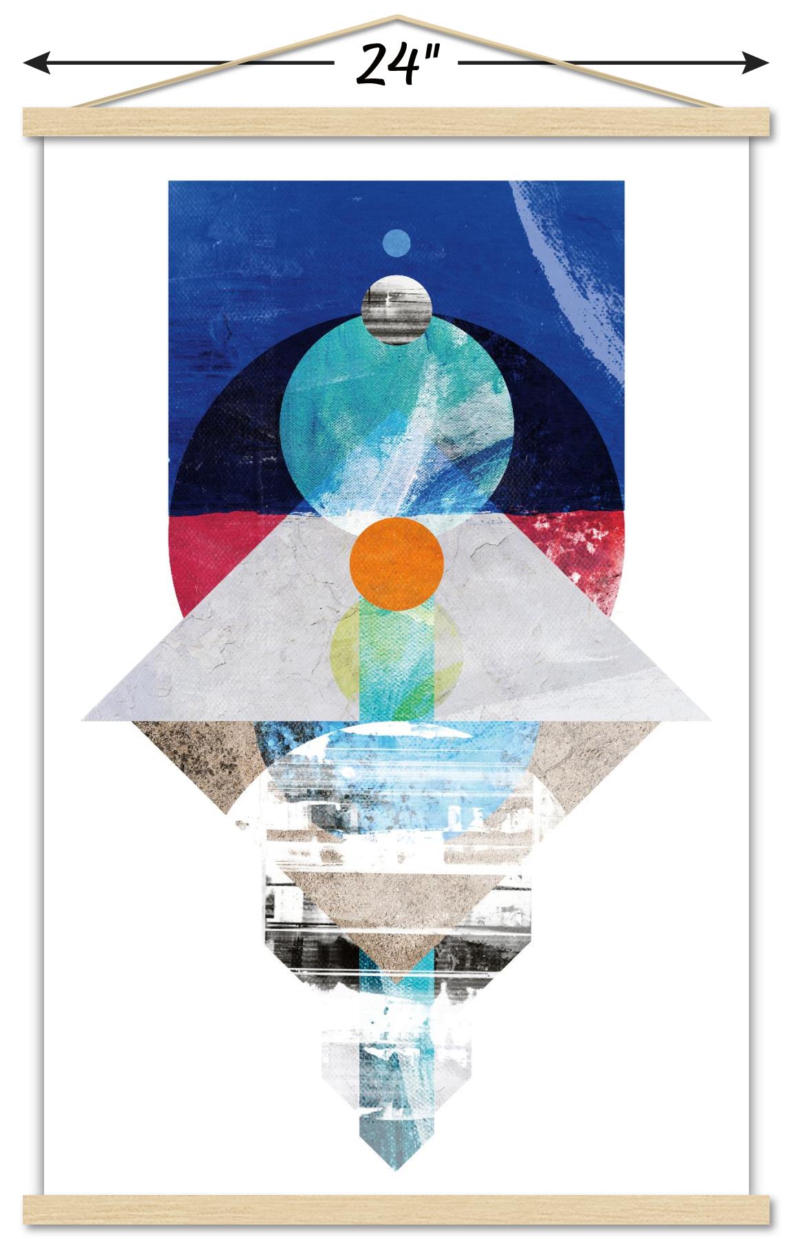 Urban - Shapes Wall Poster with Wooden Magnetic Frame, 22.375" x 34"