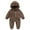 ZI-Brown, variant on Baby Girl Winter Rompers Baby Plush Long Sleeve Fleece Jumpsuit With Ears Newborn Romper Hooded Snowsuit Infant Winter Outfit Brown Size,9-12 Months