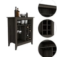 thumbnail image 4 of Espresso Bar Cabinet | One Drawer for Storage and Six Wine Racks | Easy Assembly for Quick Setup, 4 of 4