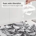 thumbnail image 5 of Yiaed Monochrome Botanical Illustration Print Highly Absorbent Microfiber Kitchen Counter Mat, Dish Drying Pad for Dishes, Utensils, Pots and Pans, Large 18" x 24", 5 of 7