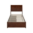 thumbnail image 5 of AFI, Andorra Twin XL Platform Bed with Panel Footboard and Storage Drawers, Walnut, 5 of 5