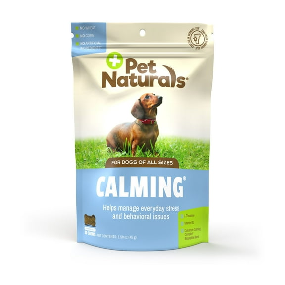 Pet Naturals Calming Anxiety Support Chews for Dogs Chicken Liver Flavor, 30 Count Bag