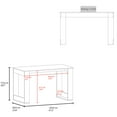 thumbnail image 3 of White 120 Desk - Modern Design, Compact, For Laptop Work, Rectangular Freestanding With Effortless Fold And Lock Mechanism Style, Compact Size, Simple Folding Locking Option, 3 of 4