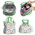 thumbnail image 2 of White Cute Dinosaurs Pattern Drawstring Lunch Bag Women - Drawstring Lunch Bag Insulated for Work Office - Stain-Resistant Large Lunchbags for Women with Multi-Pockets, 2 of 6