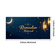 thumbnail image 5 of Elegant Ramadan Mubarak Lanterns Background Blue Crescent Stars Banner Decorations Photography Backdrop Islamic Celebration Party Supplies Religious Event, 5 of 6