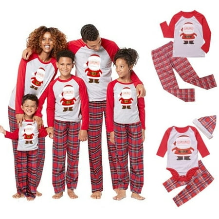 Xmas Family Matching Christmas Pajamas Set Women´s Mens Kids Sleepwear