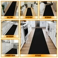 thumbnail image 2 of Ottomanson Extra Long Runner Rug Non-Slip Low Pile Stain Resistant, Solid Black, 2'7" x 38', 2 of 13