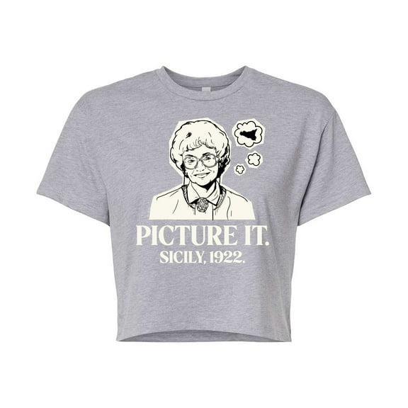 Golden Girls - Picture It Sicily - Juniors Cropped Cotton Blend T-Shirt