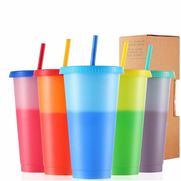 Color Changing Plastic Tumblers Color Changing Cups Cold Drink Cups