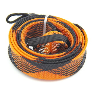 Uxcell 1.7m Orange Fishing Rod Sleeve Rod Sock Cover Braided Mesh Rod  Protector 2 Pack