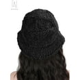thumbnail image 4 of Gustave Fuzzy Bucket Hat for Women Winter Faux Fur Sherpa Bucket Hats Cloche Soft Warm Plush Fisherman Cap, Black, 4 of 9