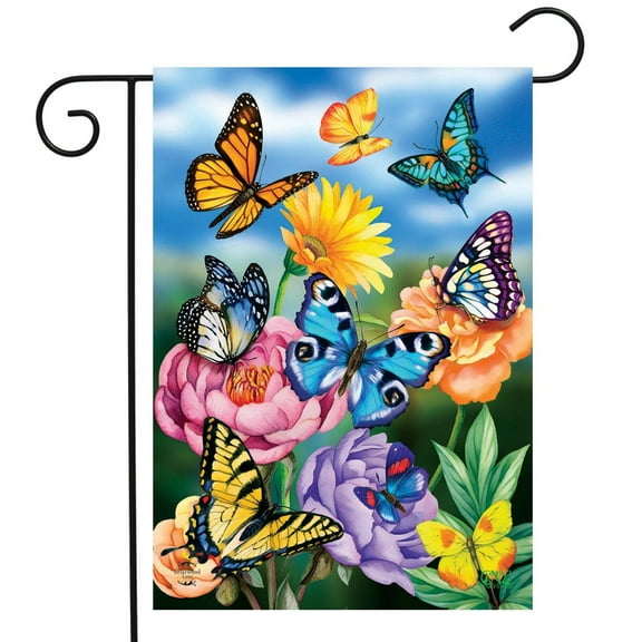 Briarwood Lane Butterflies In The Garden Spring Garden Flag
