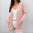 thumbnail image 2 of Open Front Cardigan for Women, Comdrip Women's Lightweight Cardigan Sweaters Open Front Long Sleeve Casual Loose Thin Cardigans with Pockets 2025 Light Weight Cardigan Women Pink 2XL, 2 of 4