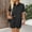 Black, variant on pstuiky Womens Pajama Set Oversized Solid Color Lightweight Lounge Sets Summer Loose Fit Collared Short Sleeve Pajama Sets with Shorts Black L