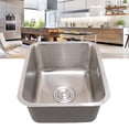 thumbnail image 1 of Undermount Kitchen Sink, Modern Style Single Bowl Sink Rectangular Robust Construction  for Washrooms, 1 of 7