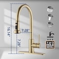 thumbnail image 2 of Kitchen Bar Faucets Deck Mounted Gold 1 or 3 Holes Manual Control, 2 of 6