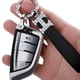 thumbnail image 5 of Llavero de cuero para coche, llavero universal brillante, llavero para coche con diamantes de imitación brillantes, llavero universal para llave de coche, con hebilla D antipérdida, 2 mini, 5 of 5