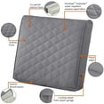 thumbnail image 5 of Classic Accessories Montlake FadeSafe Water-Resistant Wide Back Patio Quilted Lounge Cushion, 21 x 20 x 4 inch, Grey, 5 of 17