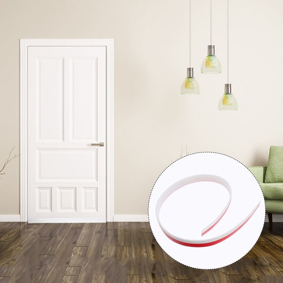 FOMIYES White Door Bottom Seal p Soundproof Door Draft Stopper with Adjustable Cut Design