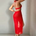 thumbnail image 5 of Yangnuo Womens Sexy Cutout High-Slit Lingerie Dress Women's Sleeveless Solid Color Metallic Ring Suspender Dress Lingerie, 5 of 5