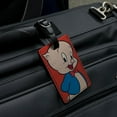 thumbnail image 4 of Looney Tunes Porky Pig Rectangle Leather Luggage Card Suitcase Carry-On ID Tag, 4 of 8