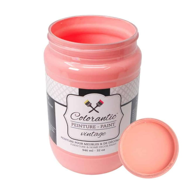 Colorantic | GRAPEFRUIT Chalk Paint Based for Furniture DIY - PINK CORAL - 32 oz