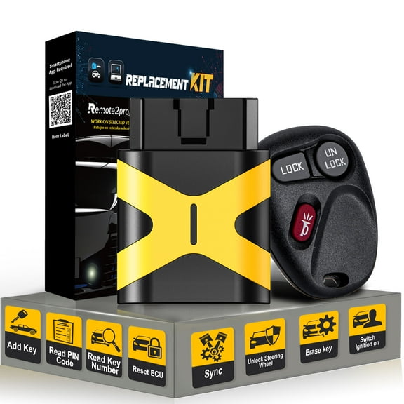 Remote DIY Programmer KIT and Car Remote Control Replacement for 2001-2004 GMC Sonoma with FCC: KOBLEAR1XT