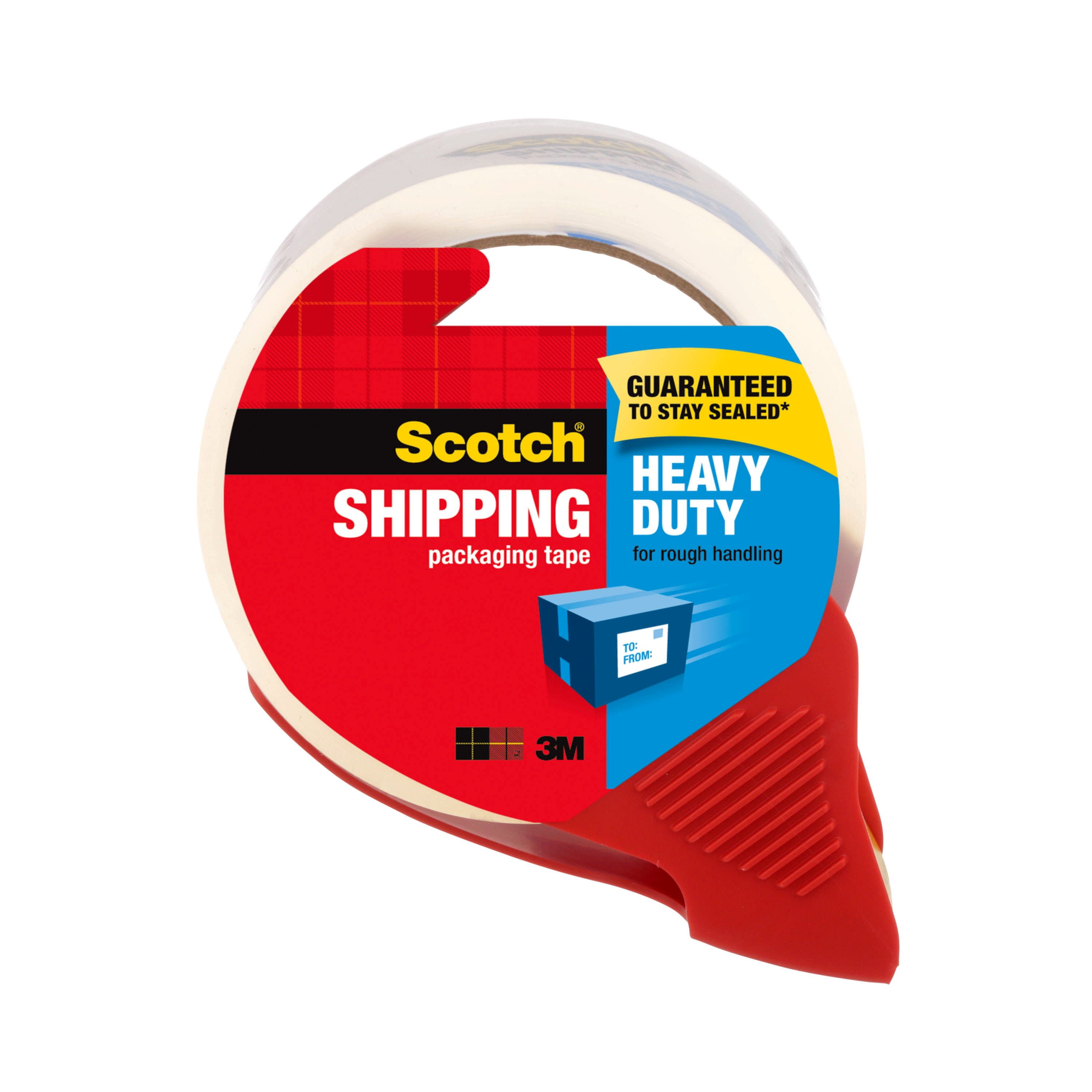 Scotch Heavy Duty Packaging Tape, Clear, 1.88' x 38.2 yd, 1 Dispenser