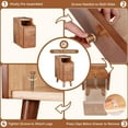 thumbnail image 2 of Narrow Nightstand Set of 2, Pre-Assembled Solid Wood Small Skinny Night Stand with Drawers, Open Sliding Shelf, Mid Century Modern Slim Bedside Table for Bedroom, Sofa End Side Table, Walnut, 2 of 8