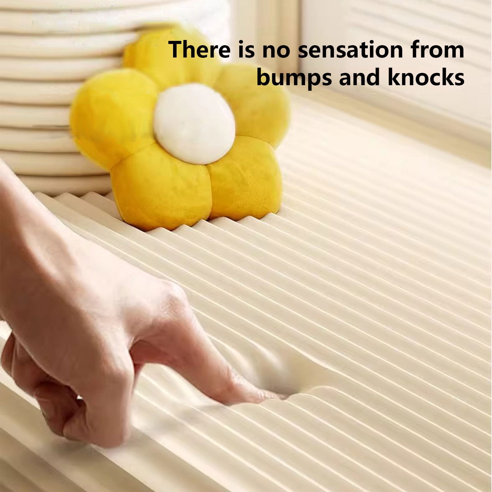 7.8 x 78 Inch Anti Collision Wall Padding Padded Panels 3D Self Adhesive DIY Headboard for Playroom Bedroom Living Room Corner Guards Soft High Elasticity Foam Pads -1 Roll