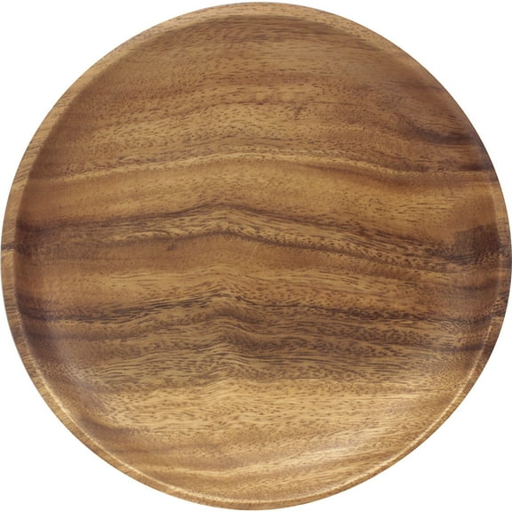 Island Imports Acacia Wood 1" x 8" x 8" Round Plate