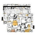 thumbnail image 2 of 2 Pack Pencil Pouch for 3 Ring Binder Smooth Zipper Folders with Pockets Clear Window Pencil Case Cartoon Line Cats, 2 of 6