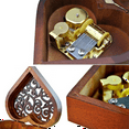 thumbnail image 7 of F-Heart Shape Vintage Wood Carved Mechanism Musical Box Wind Up Music Box, Christmas/Birthday/Valentine's Day, 7 of 7
