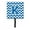 Blue & White, variant on Letter K Chevron Maroon & White Leash or Key Holder, 6 x 1.25 x 4.25 in.