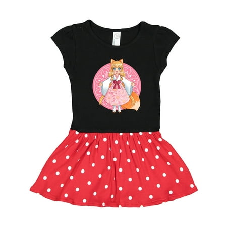 

Inktastic Fox Chibi Anime Girl Gift Toddler Girl Dress