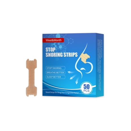 West&Month 50PCS Nose Nasal Strips to Reduce Snoring -snoring and Relieve Nose Congestion