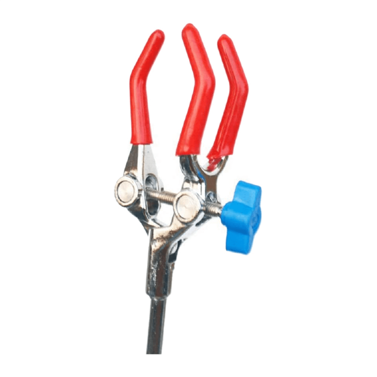 3X Lab Clamp 3 Finger Adjust Jaw with Scientific Extension Adjustable Black Laboratory Stand Clip
