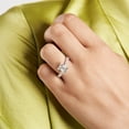 thumbnail image 2 of IGI Certified 5 Carat Emerald Shape Lab Grown Diamond Engagement Ring | 14K White Gold | Caitronia Floating Side Stones Diamond Ring | FG-VS1-VS2 Quality Friendly Diamonds, 2 of 7