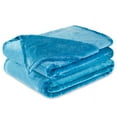thumbnail image 3 of Lux Decor Collection Twin Size Fleece Bed Blanket - All Seasons Soft, Fuzzy & Cozy - Plush Microfiber Blankets for Home & Travel (60x80, Blue), 3 of 8