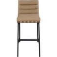 thumbnail image 3 of Meridian Furniture Burke Tan Vegan Leather Bar Stool, 3 of 8