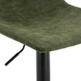 thumbnail image 6 of LeisureMod Tilbury Modern Adjustable Height Bar Stool Kitchen Counter Stools with Footrest & 360-Degree Swivel In Olive Green, 6 of 8