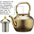 thumbnail image 2 of Théière en Acier Inoxydable avec Infuseur 2 Litres (Doré), 2 of 5