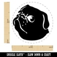 thumbnail image 2 of Solid Pug Looking Back Rubber Stamp for Scrapbooking Crafting Stamping - Medium 1 Inch, 2 of 7