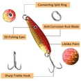 thumbnail image 4 of 66pcs Fishing Hooks Spoon Lure Kits Spinnerbait Wobbers Hard Metal Spoon Bait Minnow Crankbait Walleye Salmon Trout Fishing Hook Swivels Assorted Color Artificial Saltwater Fishing Tackle Accessories, 4 of 8