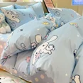 thumbnail image 4 of Sanrio Cinnamoroll Kuromi My melody Hello Kitty, nueva y creativa sábana de algodón con estampado de dibujos animados y funda de edredón, juego de tres piezas, 4 of 5
